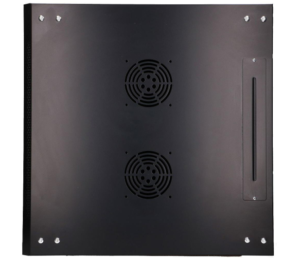 Extralink Szafka wisząca rack 9U 600x600 czarna szklane drzwi EX.3968 - 489306 - zdjęcie 6